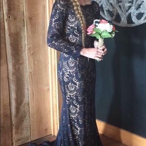 Jovani navy prom dress